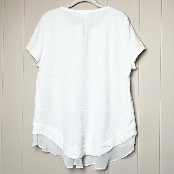 Anthropologie White Textured Blouse - Picture 5 of 12